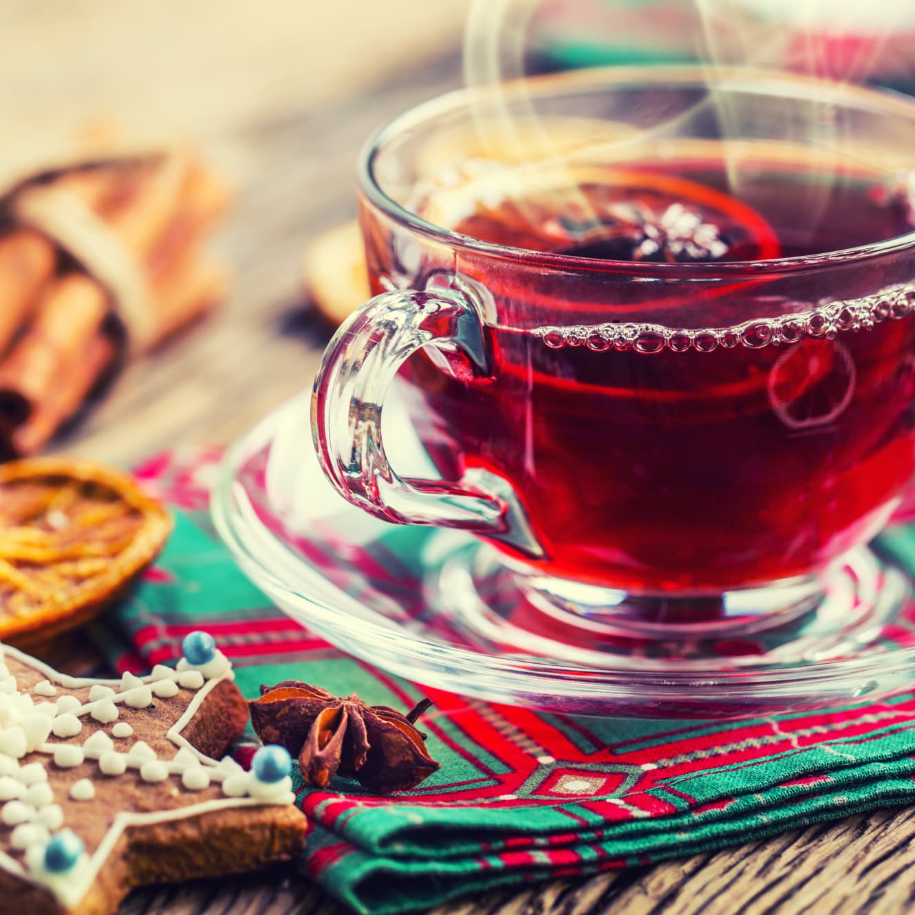 Festive afternoon tea and cookies